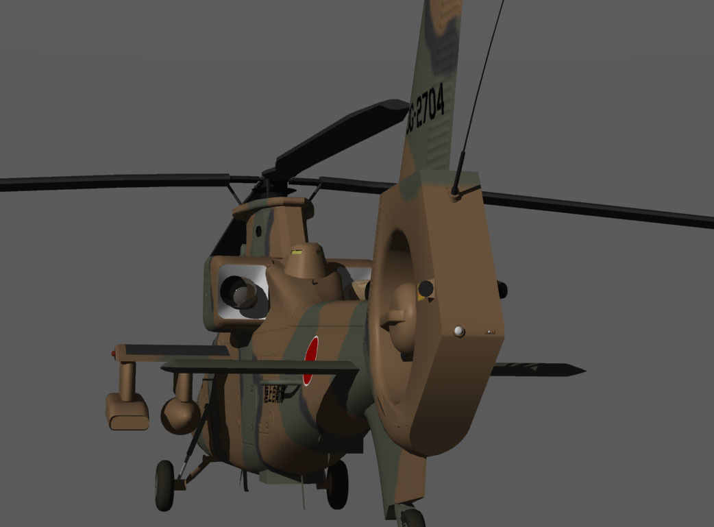 Japan Ground Self-Defense Force OH-1 Reconnaissance heli NINJA 3D model_9