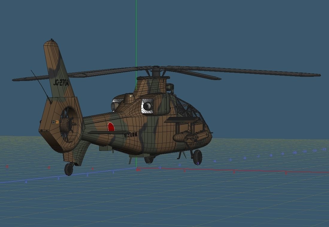 Japan Ground Self-Defense Force OH-1 Reconnaissance heli NINJA 3D model_11