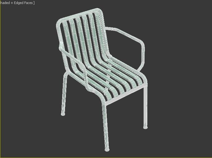 HAY Palissade Arm Chair 3D model_7