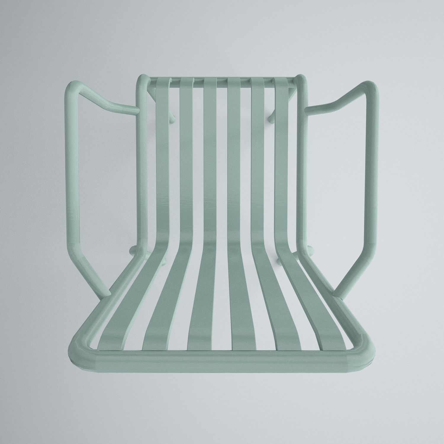 HAY Palissade Arm Chair 3D model_1