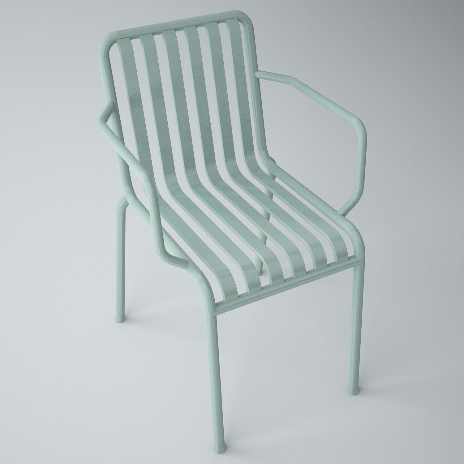 HAY Palissade Arm Chair 3D model_4