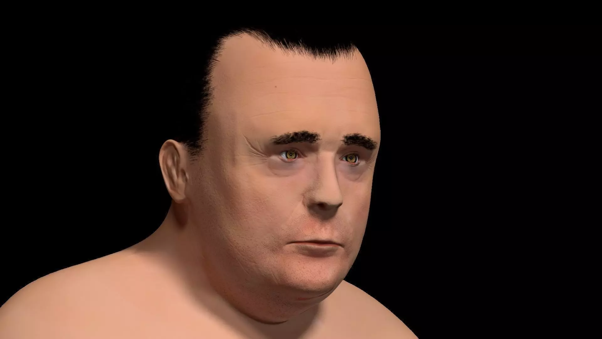 Man Character Low-poly 3D model_0