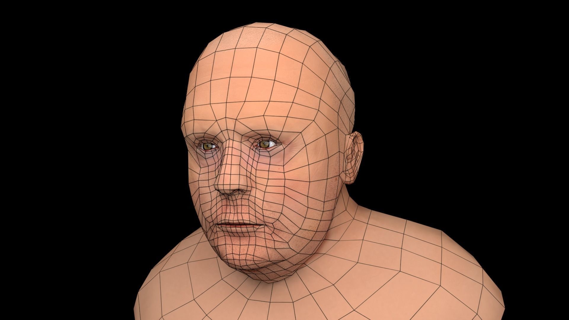 Man Character Low-poly 3D model_12
