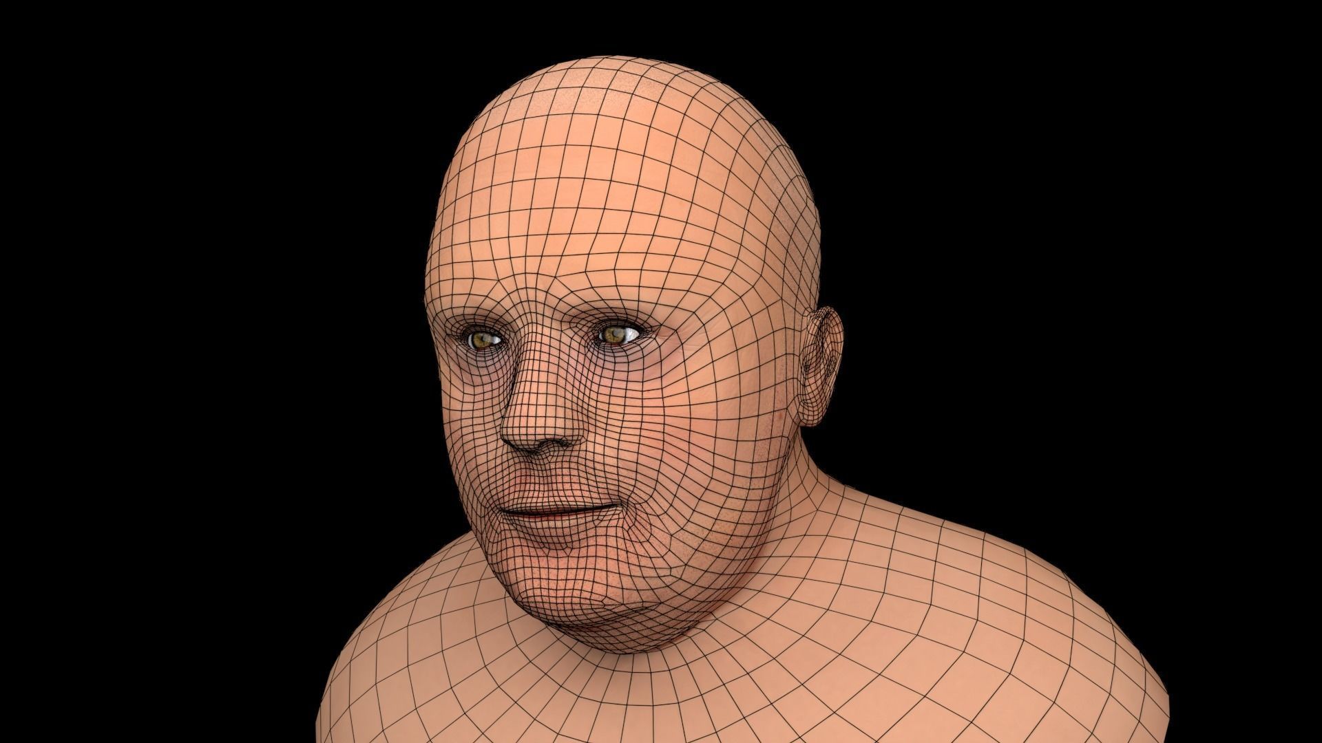 Man Character Low-poly 3D model_10