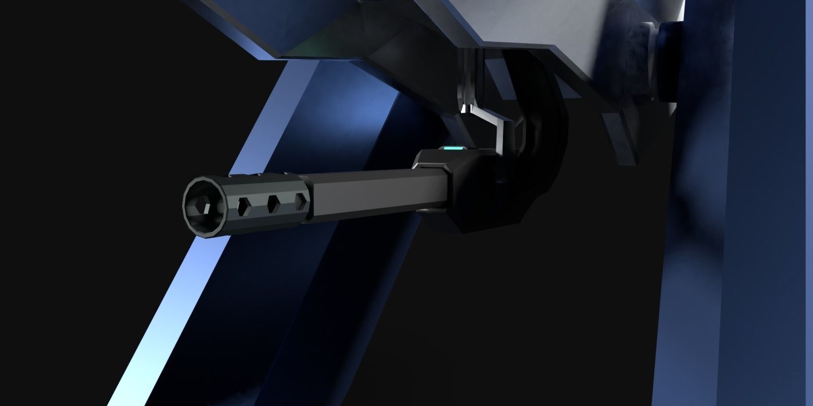 Mech Scifi Low-poly 3D model_5