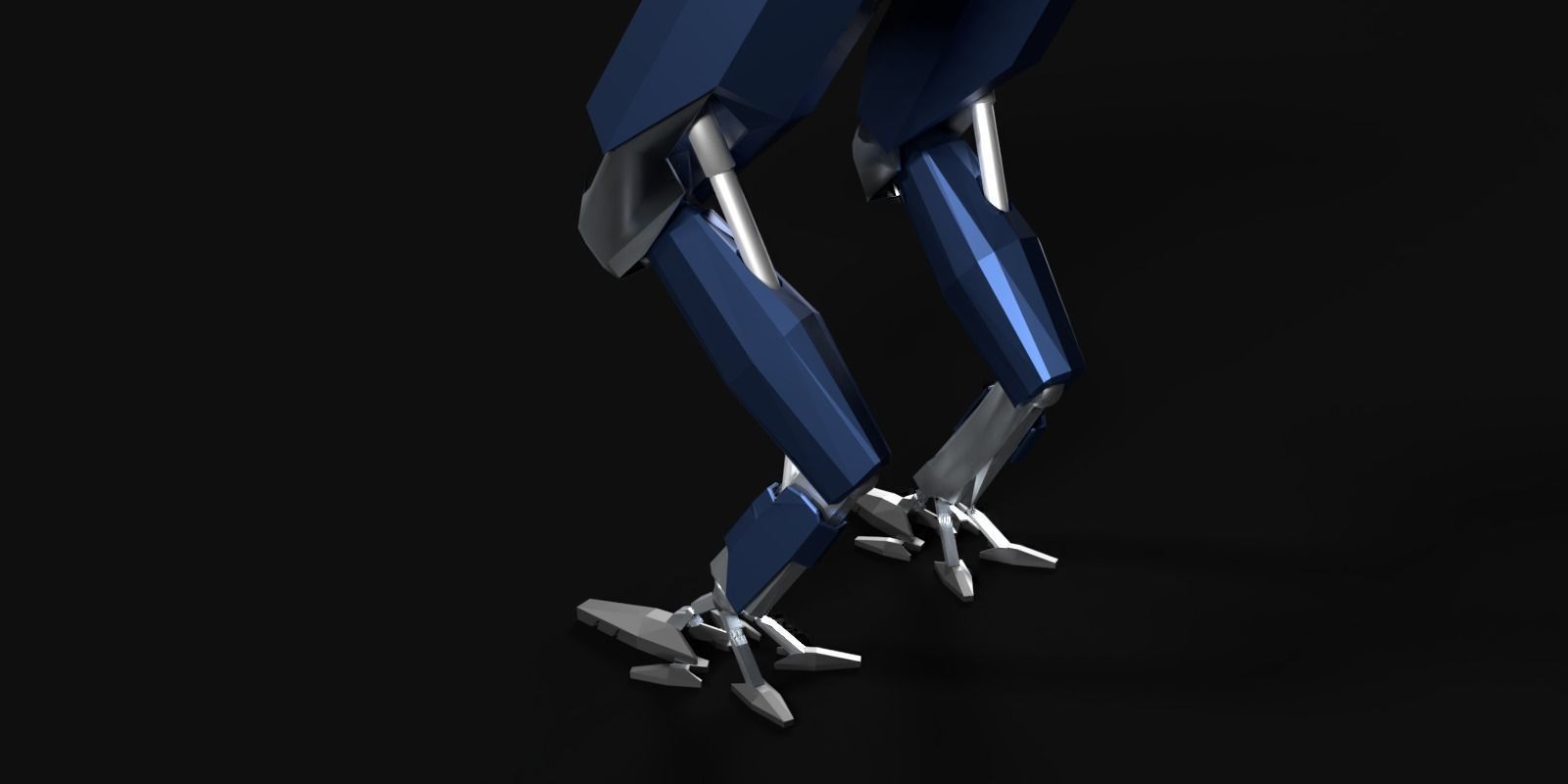 Mech Scifi Low-poly 3D model_7