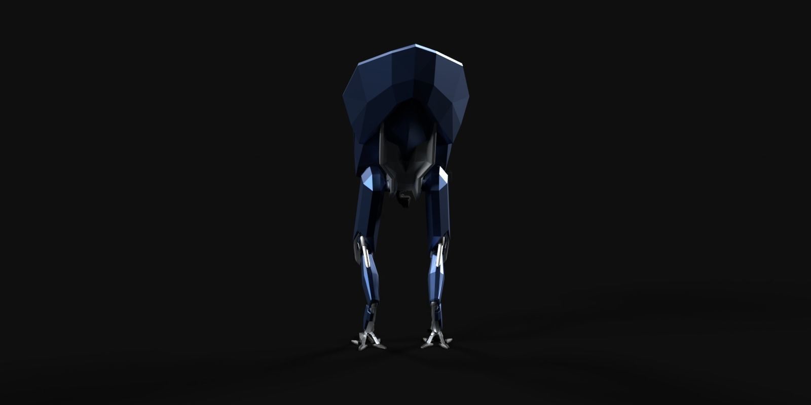 Mech Scifi Low-poly 3D model_1