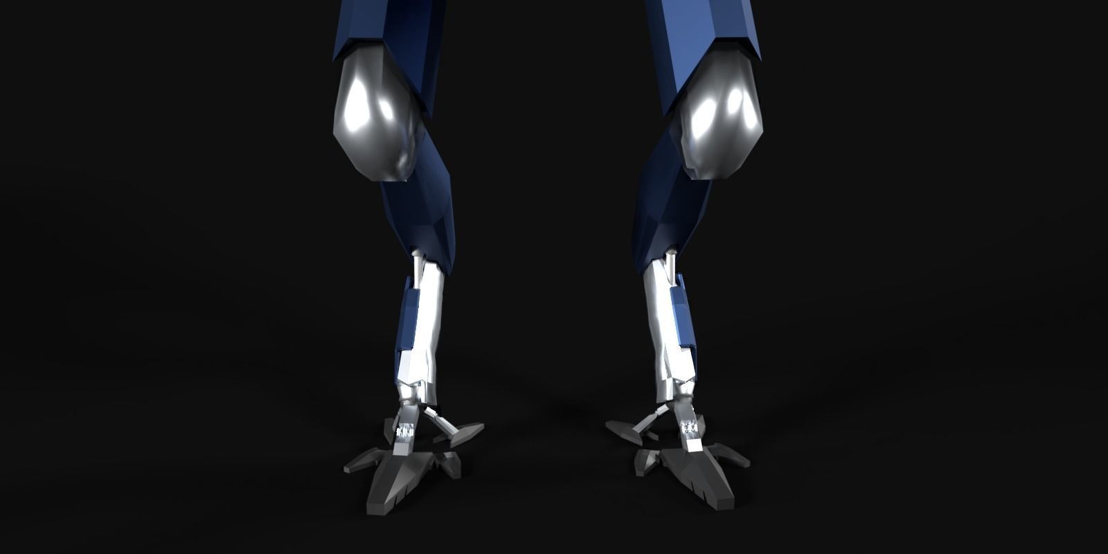 Mech Scifi Low-poly 3D model_8