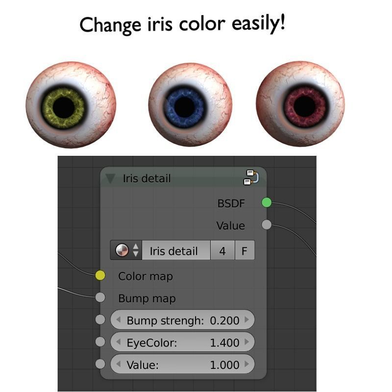 Eye Human Low-poly 3D model_2