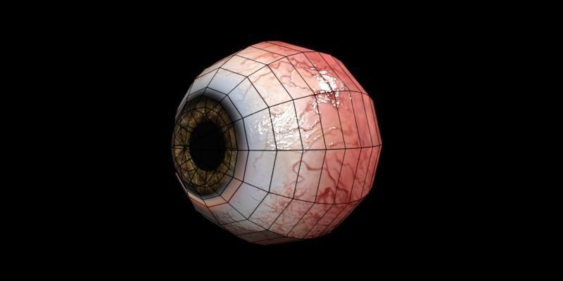 Eye Human Low-poly 3D model_4