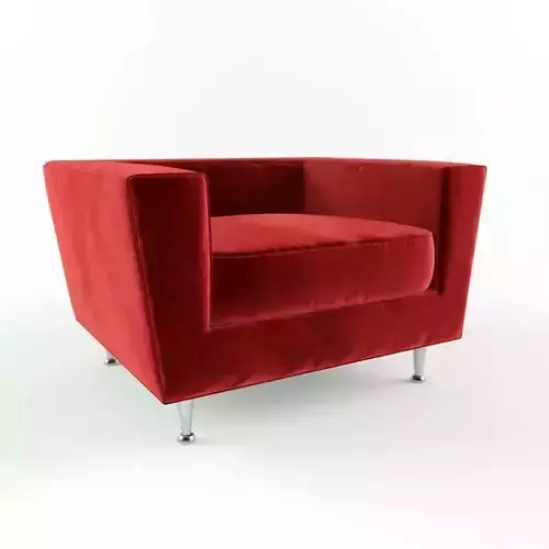 Red Velvet Sofa