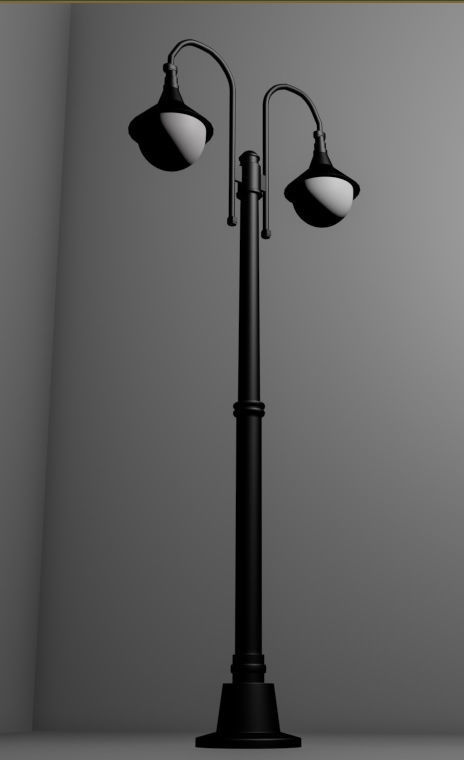lamp post 3D model_1