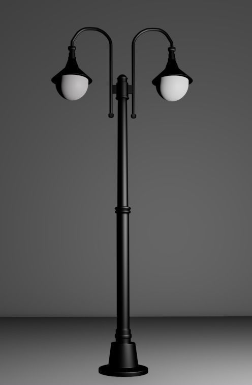 lamp post 3D model_2