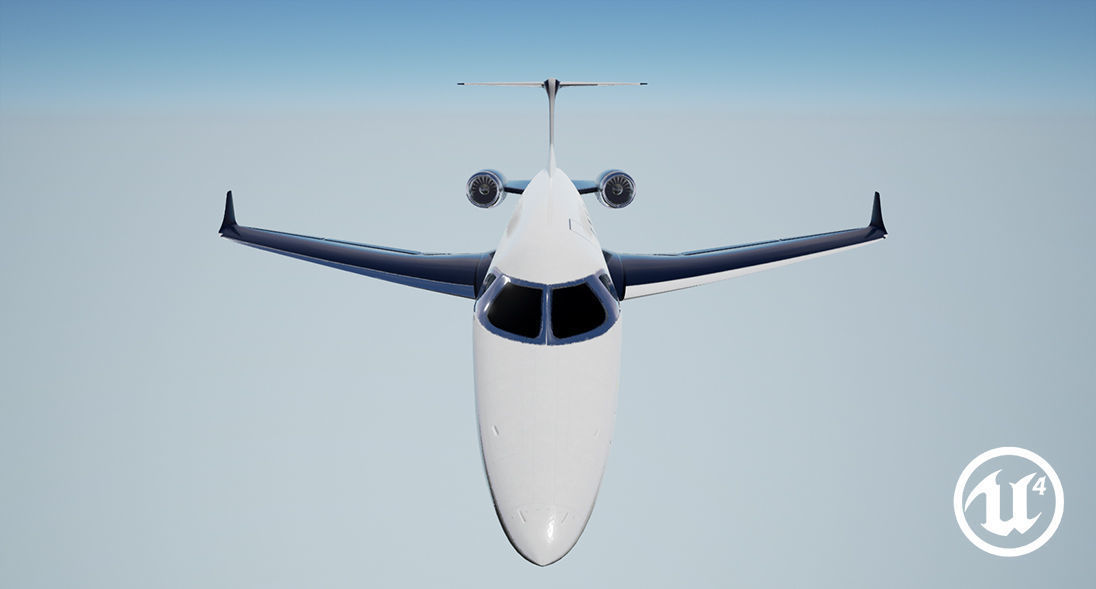 Realistic PBR Embraer Phenom 300 Private Jet Low-poly 3D model_8