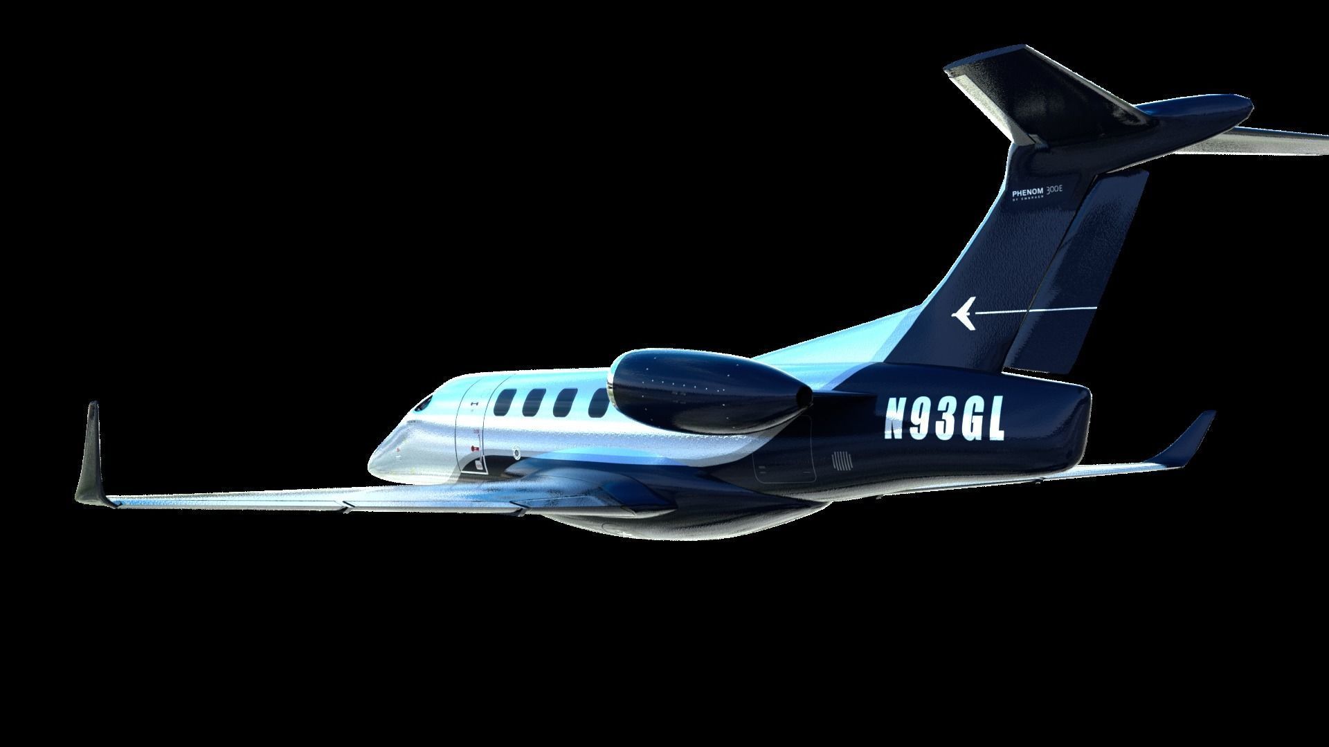 Realistic PBR Embraer Phenom 300 Private Jet Low-poly 3D model_23