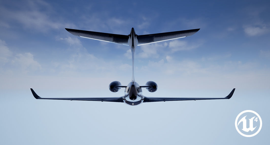 Realistic PBR Embraer Phenom 300 Private Jet Low-poly 3D model_5