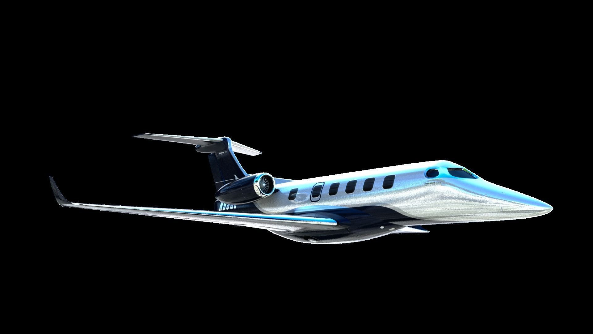 Realistic PBR Embraer Phenom 300 Private Jet Low-poly 3D model_24