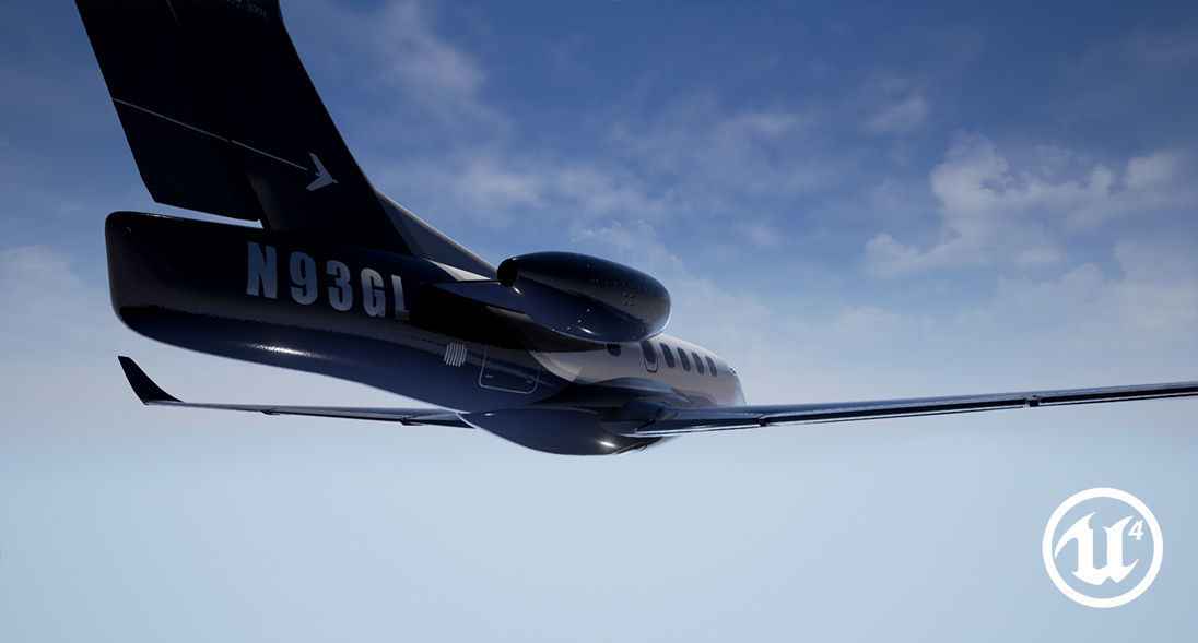 Realistic PBR Embraer Phenom 300 Private Jet Low-poly 3D model_10