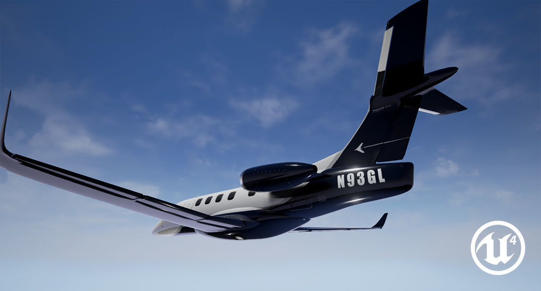 Realistic PBR Embraer Phenom 300 Private Jet Low-poly 3D model_14