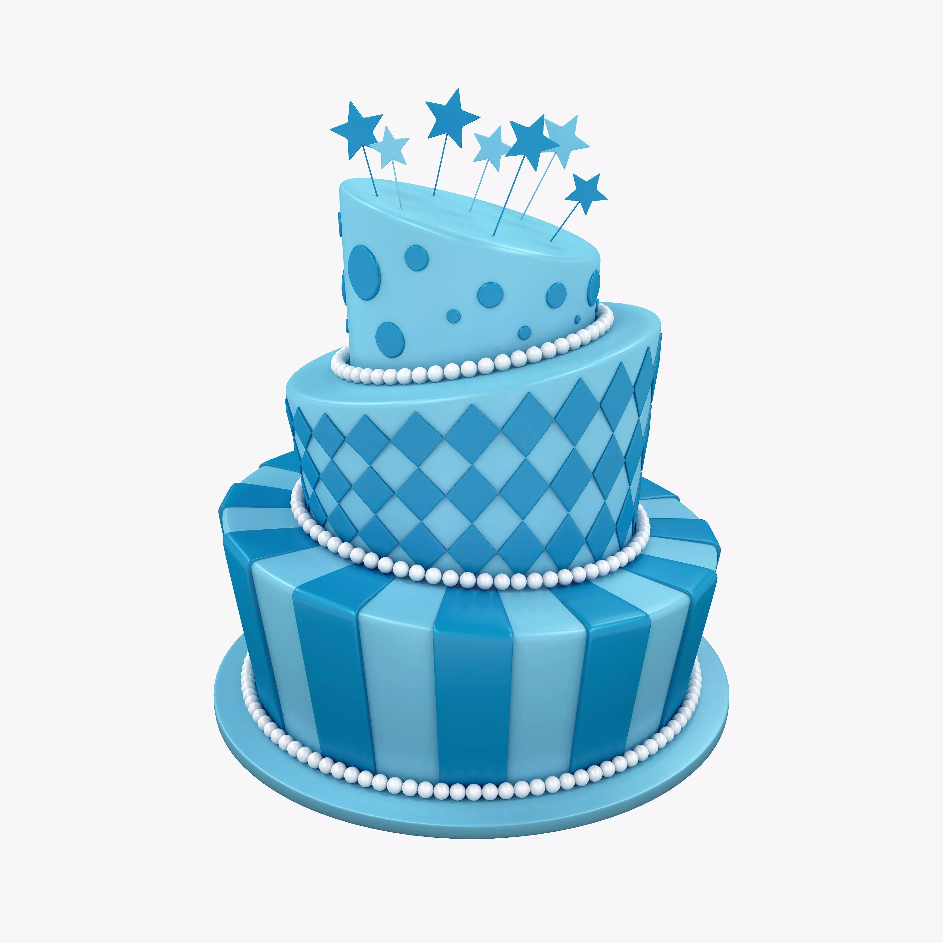 Birthday cake  3D model_0