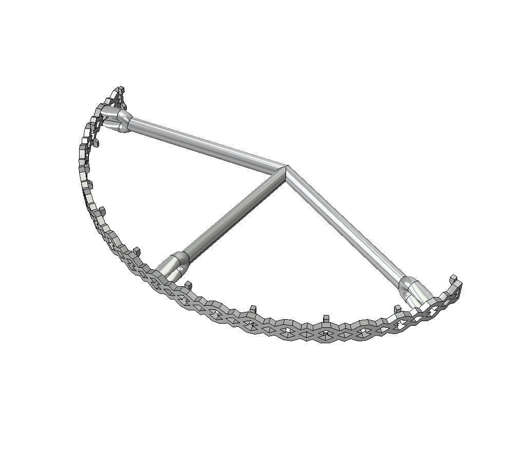 Bangle Bracelet with round gemstones 001 3D print model_12