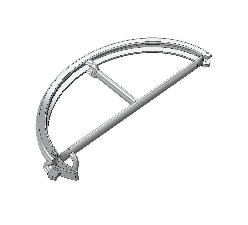 Bangle Bracelet with round gemstones 001 3D print model_11