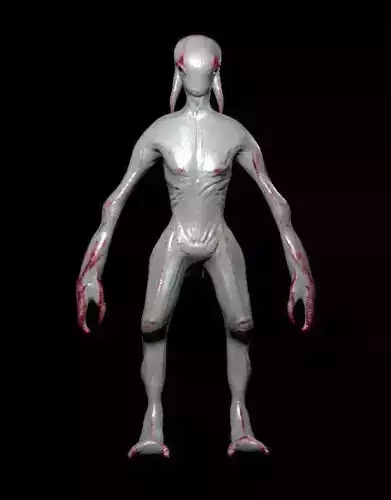 Alien humanoid Free low-poly 3D model