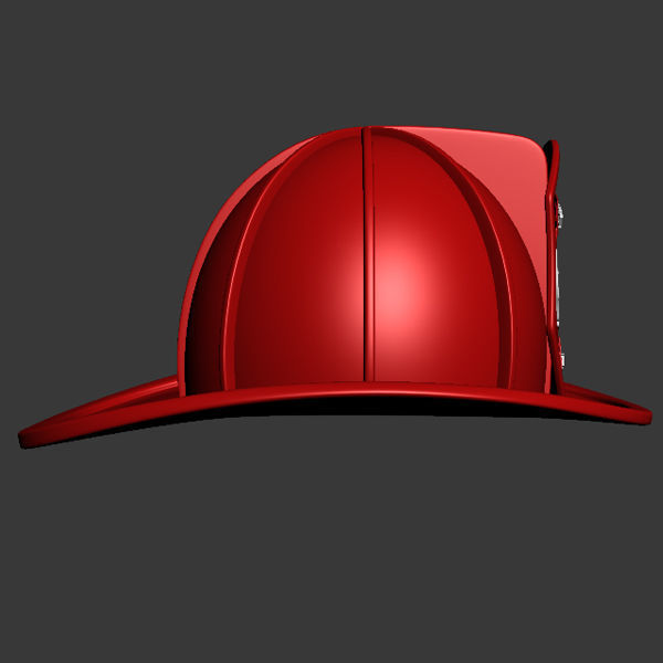 Fireman helmet 3D model_2