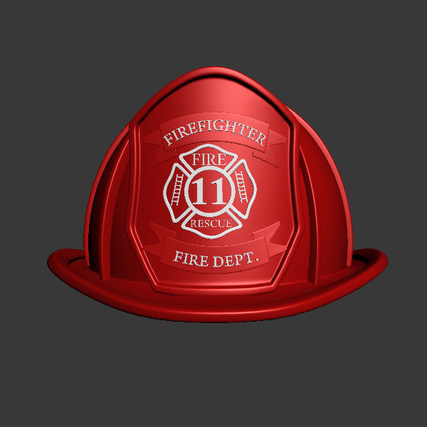 Fireman helmet 3D model_4