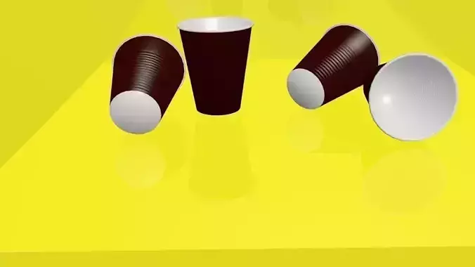 plastic CUP Low-poly 3D model
