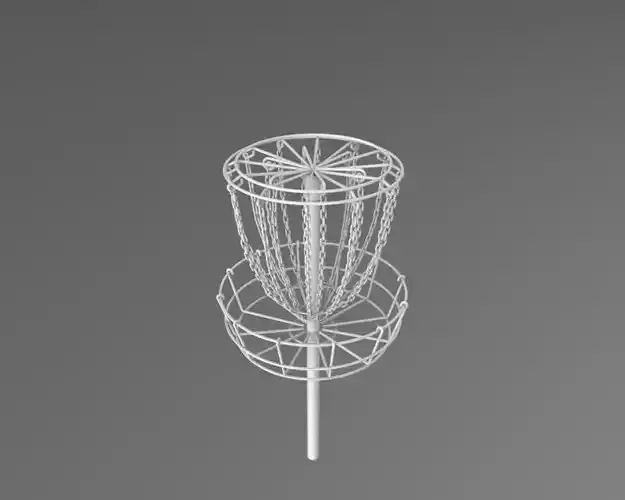 Disc golf basket 3D model