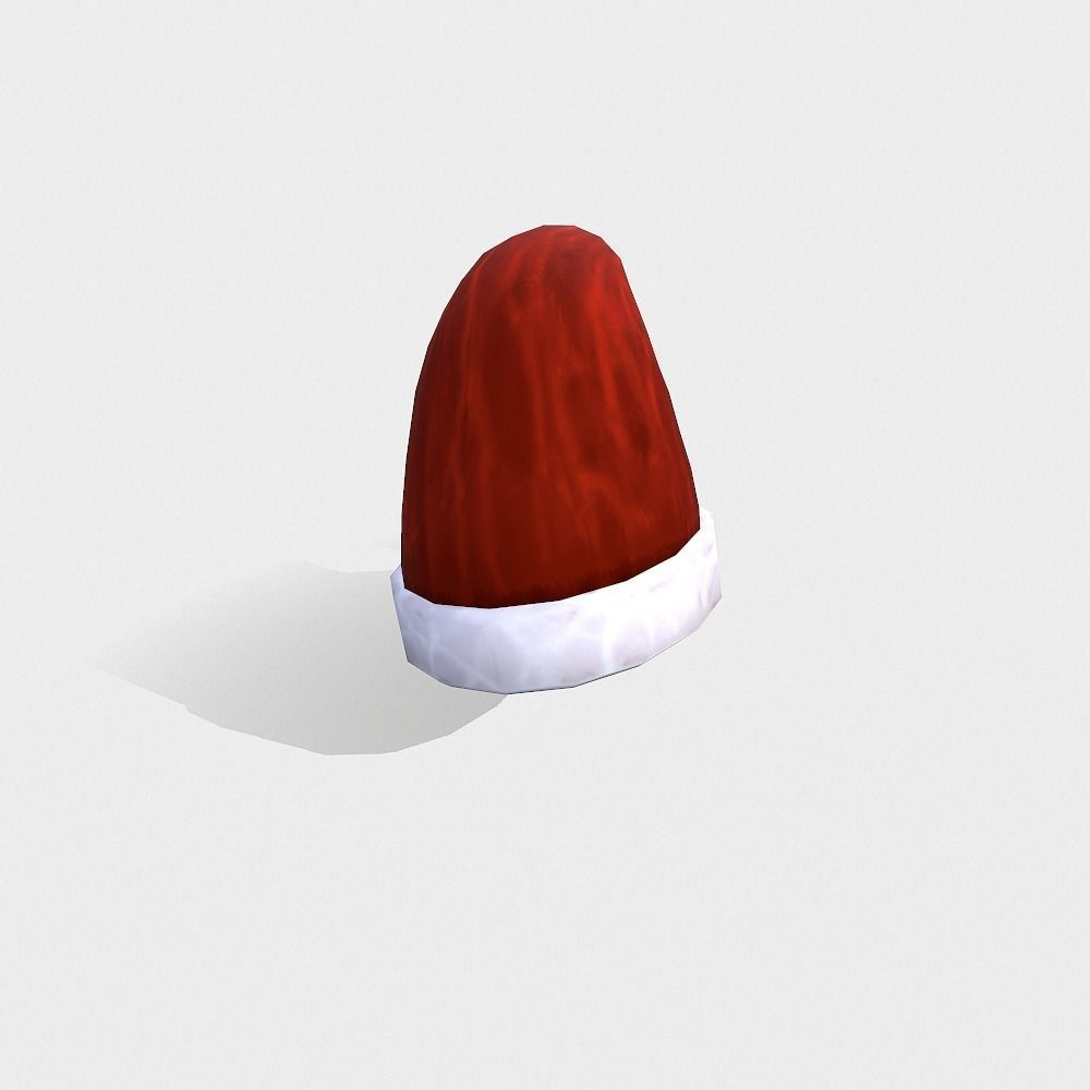 Free Hand-Painted Christmas Hat Free low-poly 3D model_5