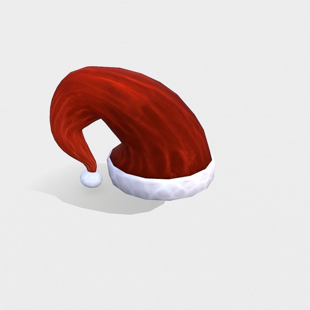 Free Hand-Painted Christmas Hat Free low-poly 3D model_6