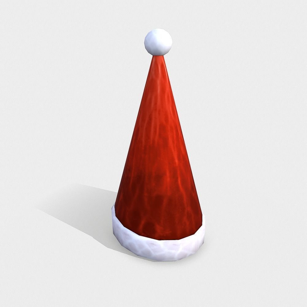 Free Hand-Painted Christmas Hat Free low-poly 3D model_1