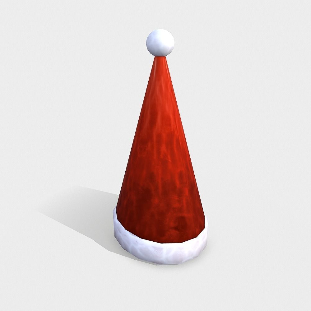Free Hand-Painted Christmas Hat Free low-poly 3D model_3