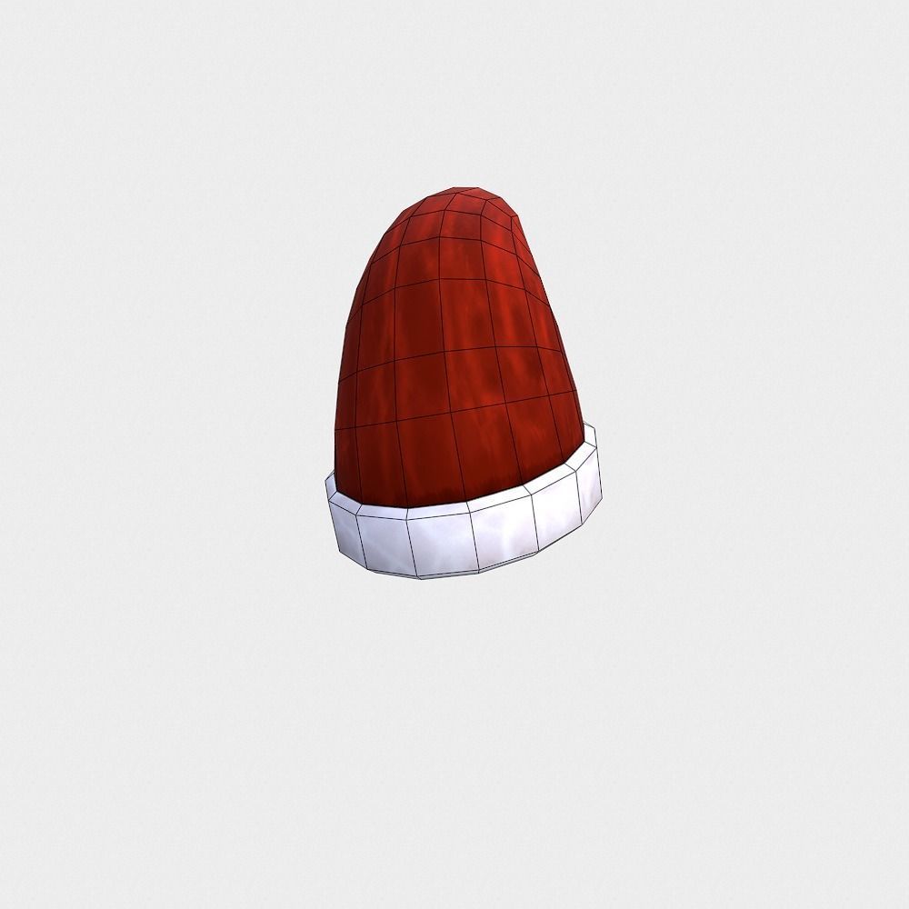 Free Hand-Painted Christmas Hat Free low-poly 3D model_13