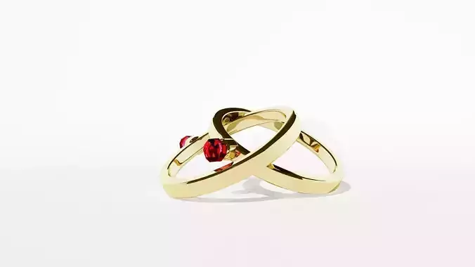 Free Gold Ring Low-poly 3D model