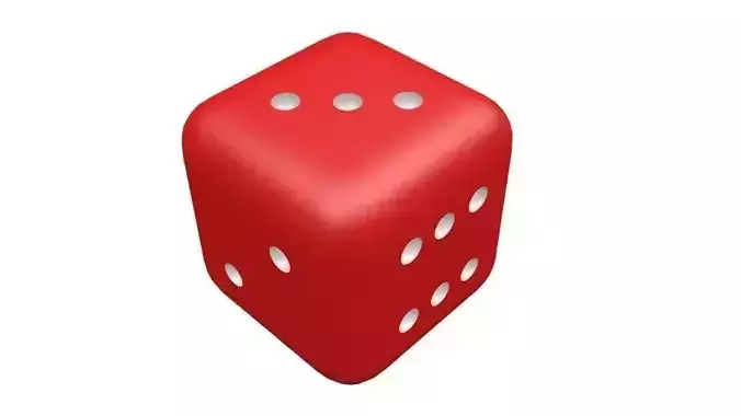 Red dice 3D model