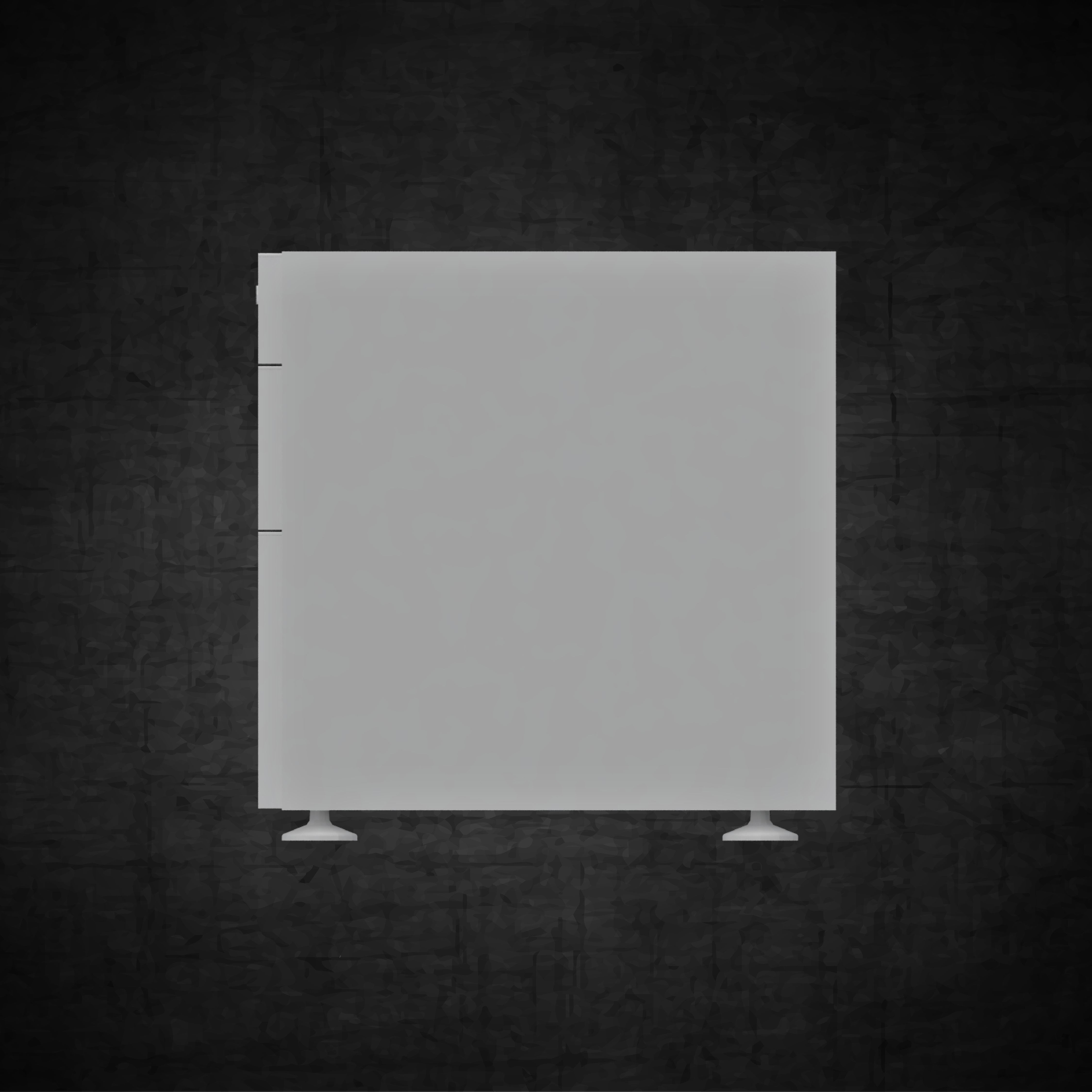 Office filing cabinet with drawers furniture Low-poly 3D model_3