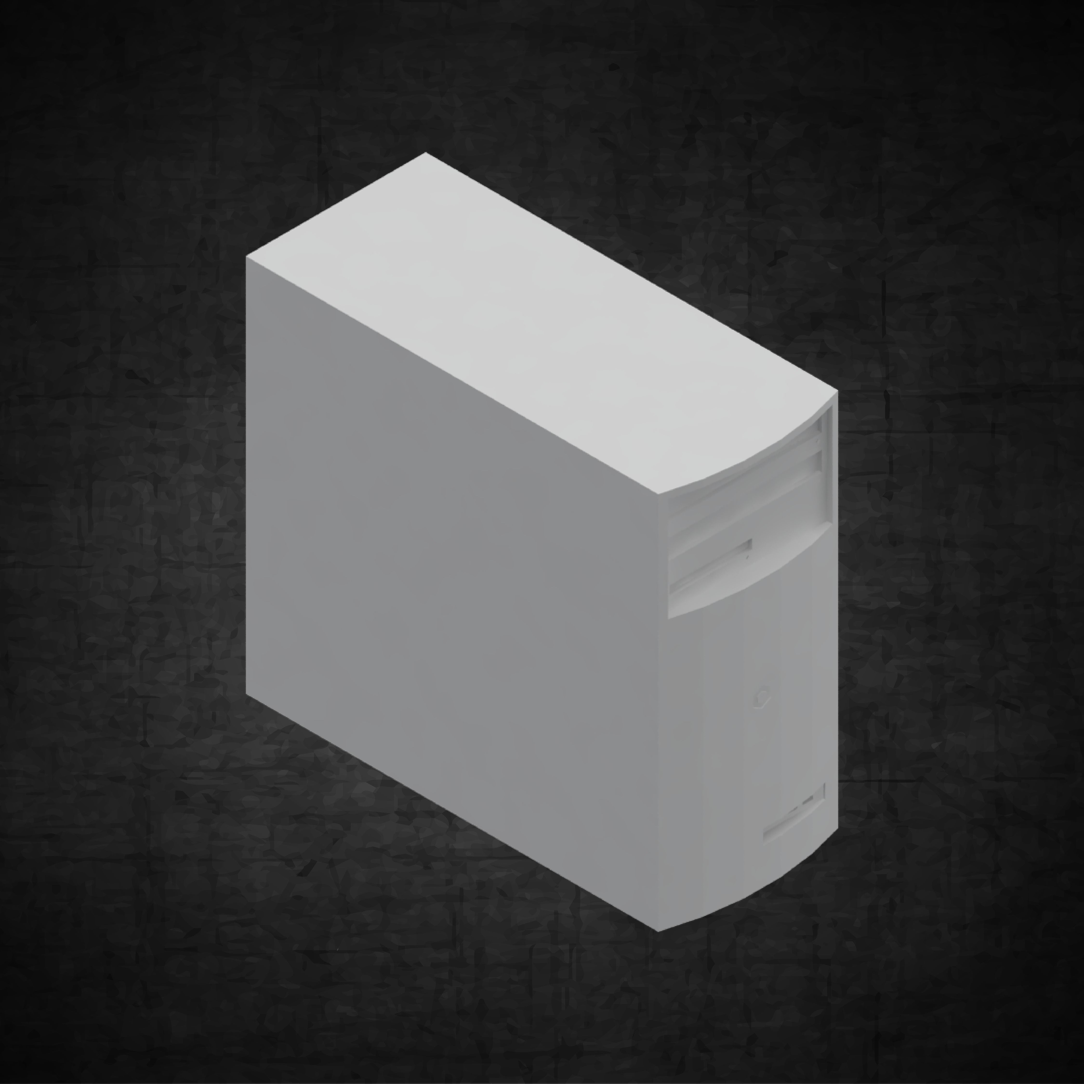 Computer -  desktop computer for office layout Low-poly 3D model_4