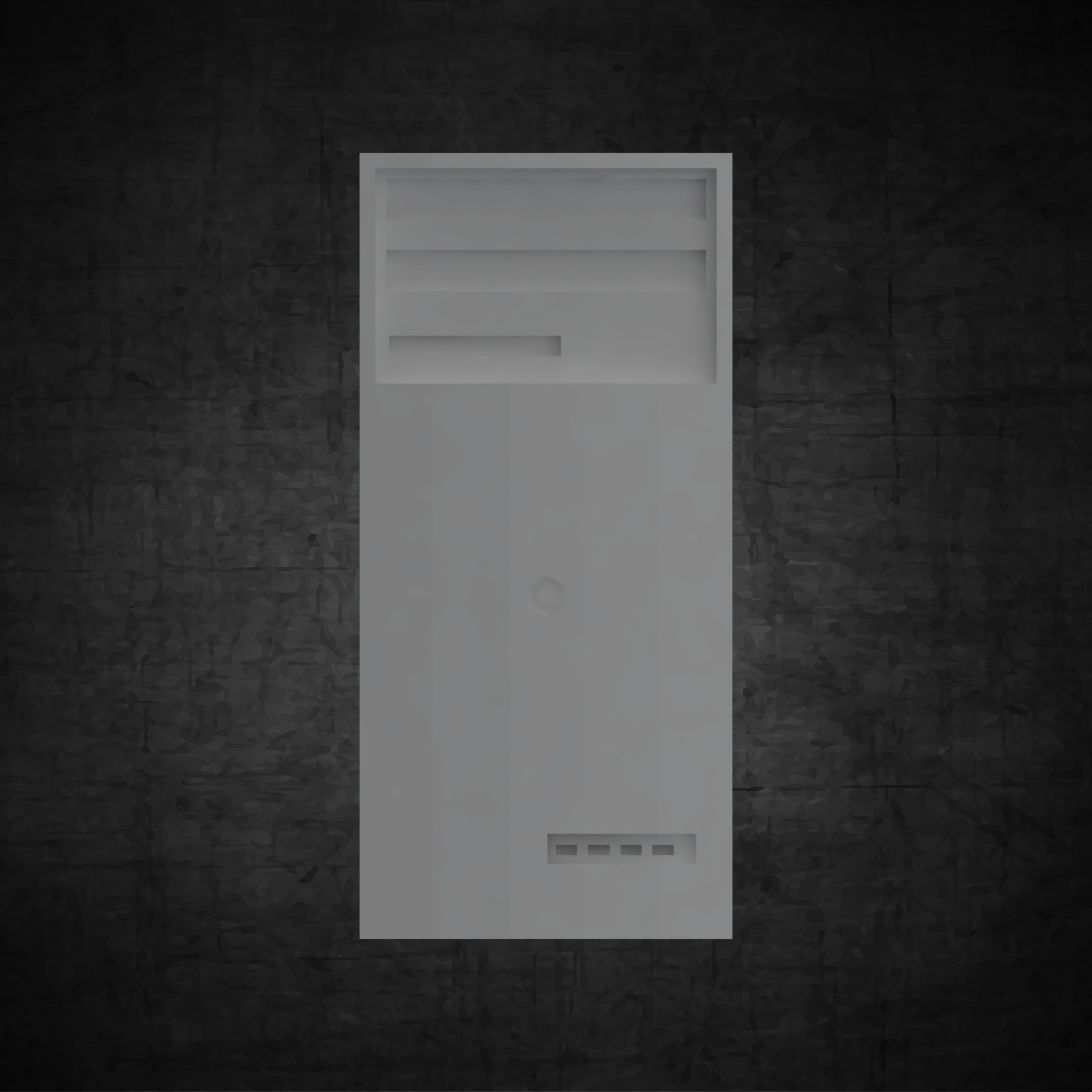 Computer -  desktop computer for office layout Low-poly 3D model_3