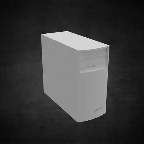 Computer -  desktop computer for office layout Low-poly 3D model
