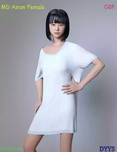 MD Asian Female For G8F 3D model