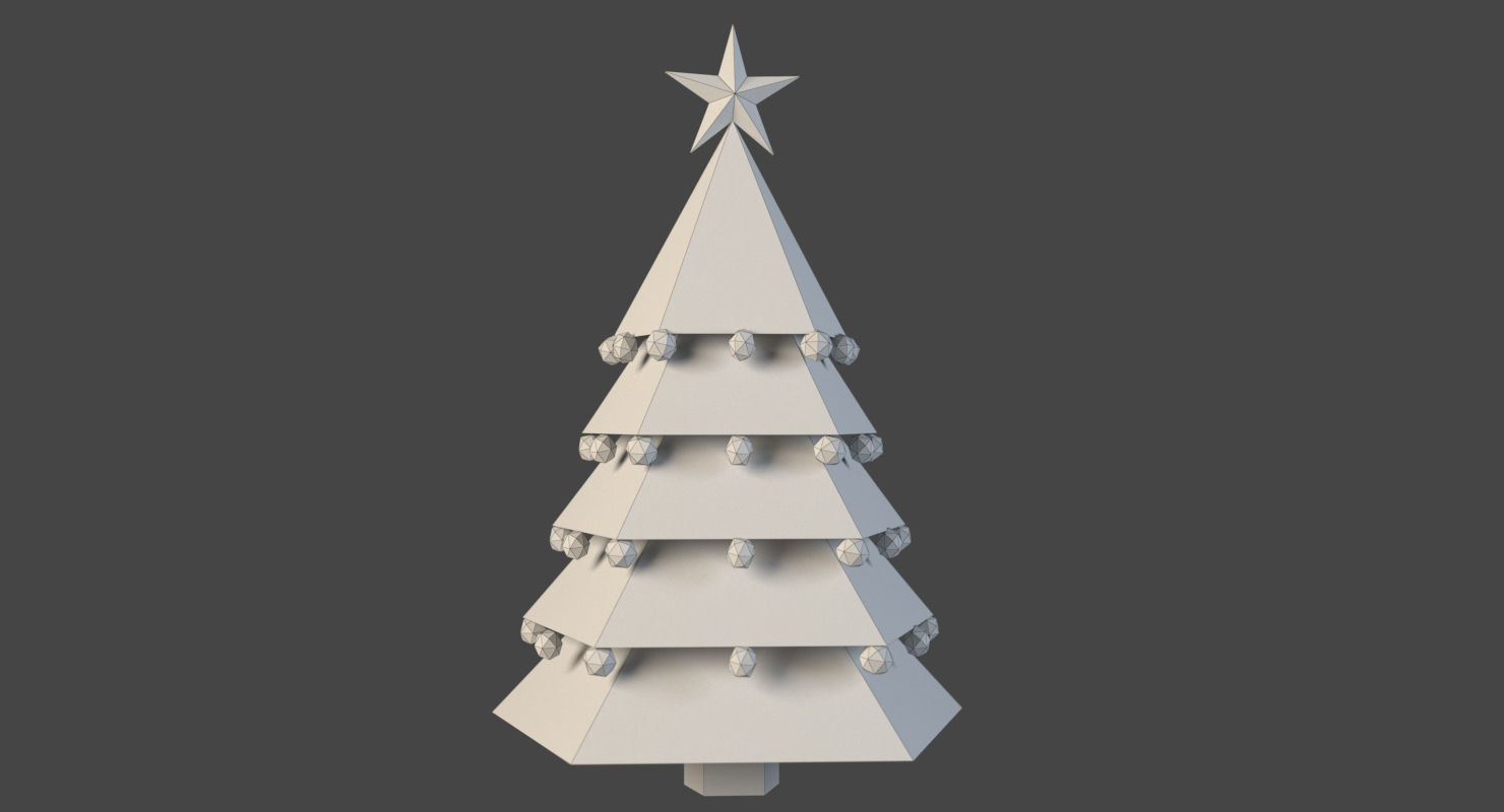 Low Poly Christmas Tree Low-poly 3D model_3