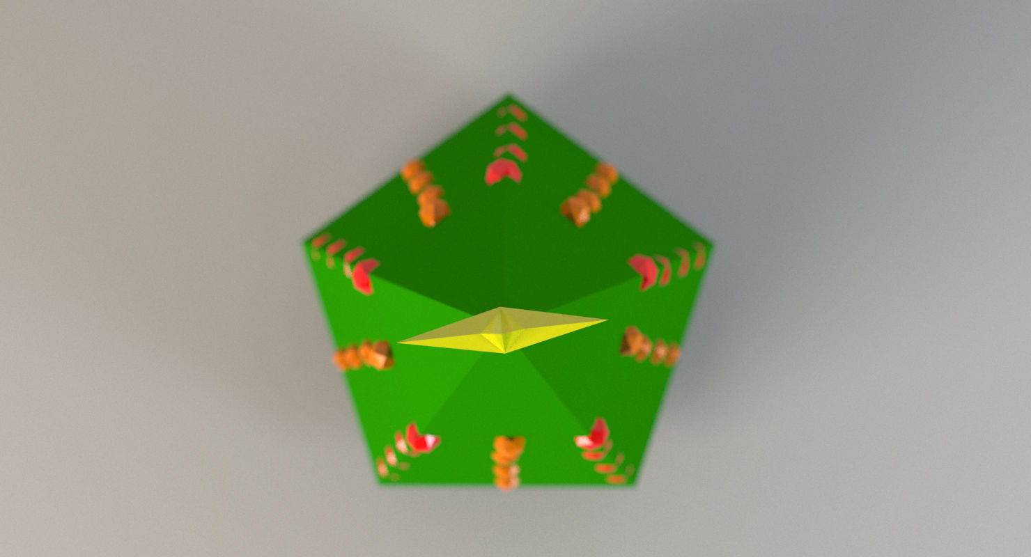 Low Poly Christmas Tree Low-poly 3D model_1