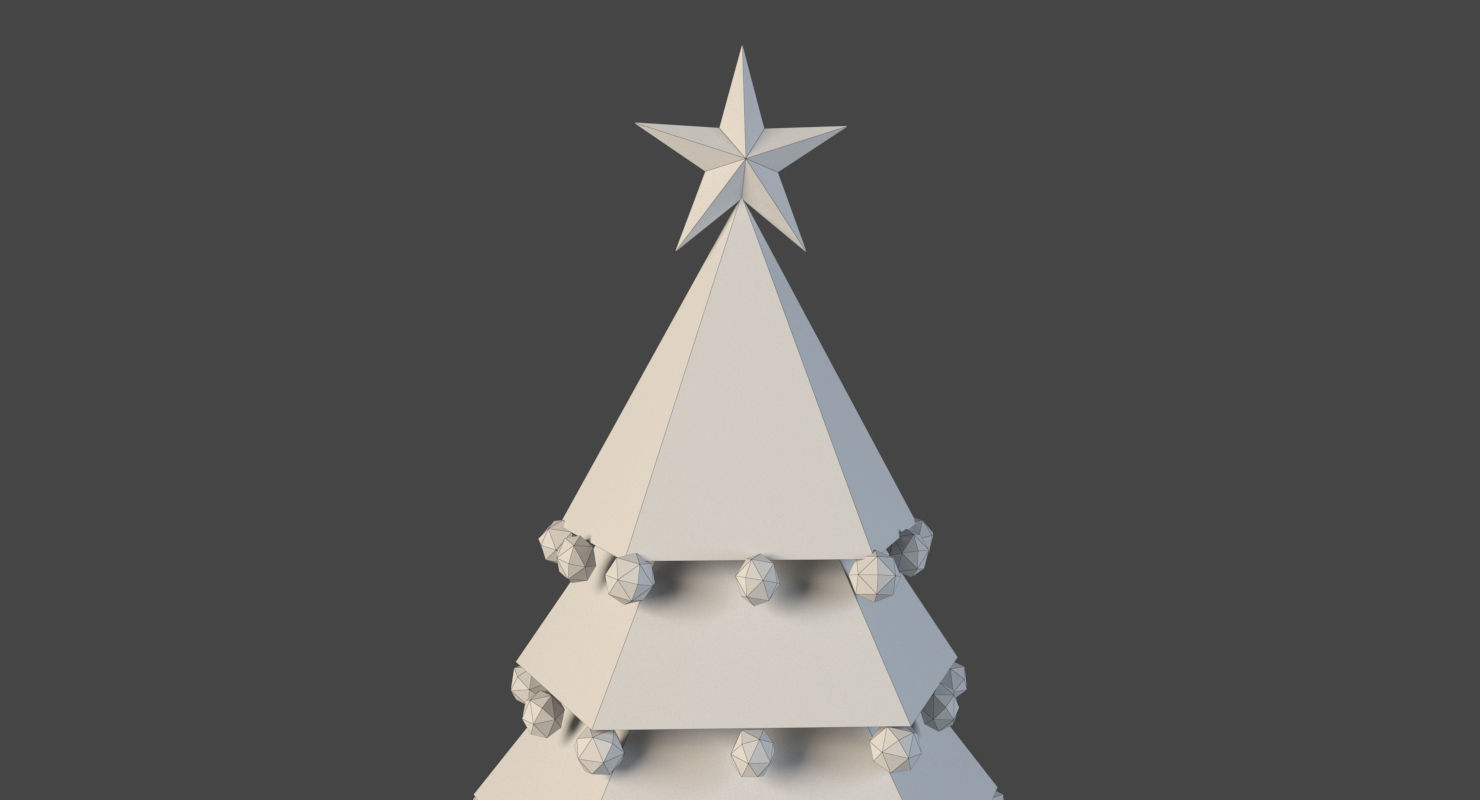 Low Poly Christmas Tree Low-poly 3D model_5