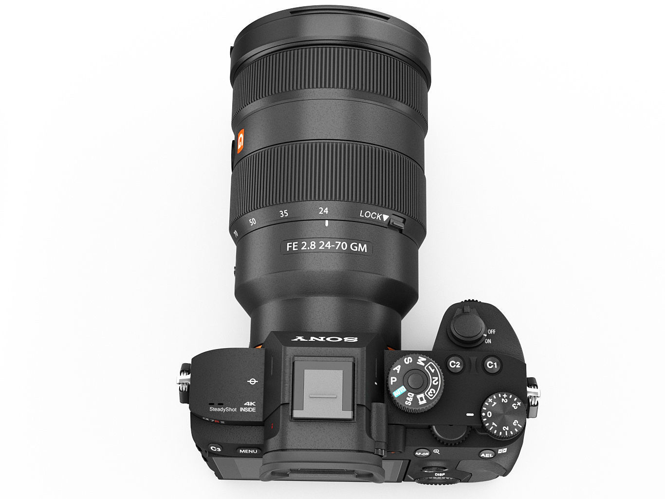Sony Alpha 7R III with three lenses 3D model_12