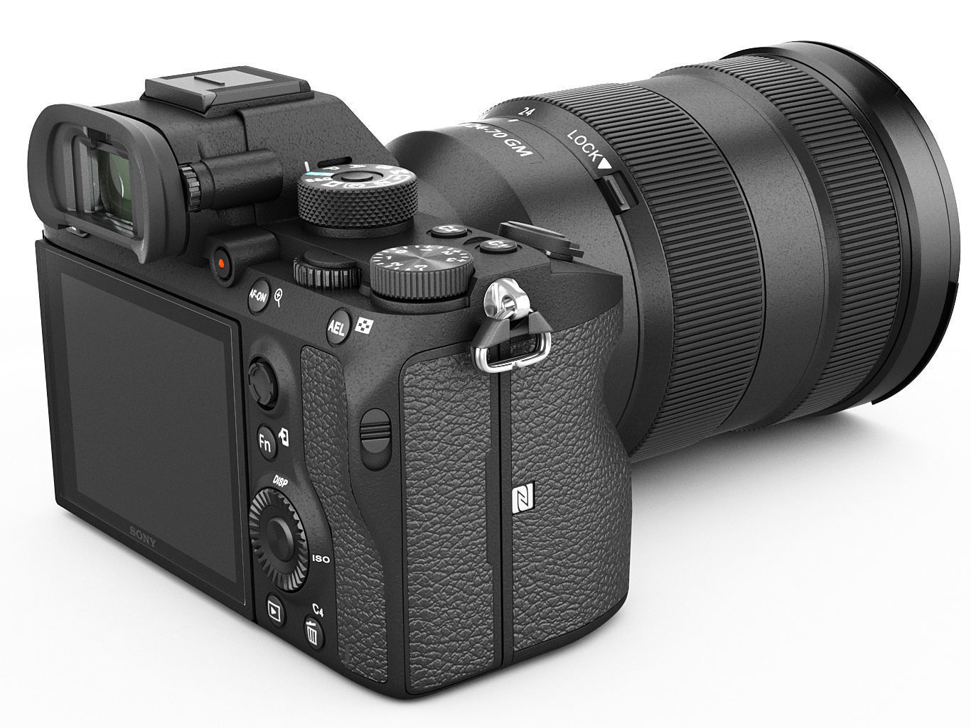 Sony Alpha 7R III with three lenses 3D model_10