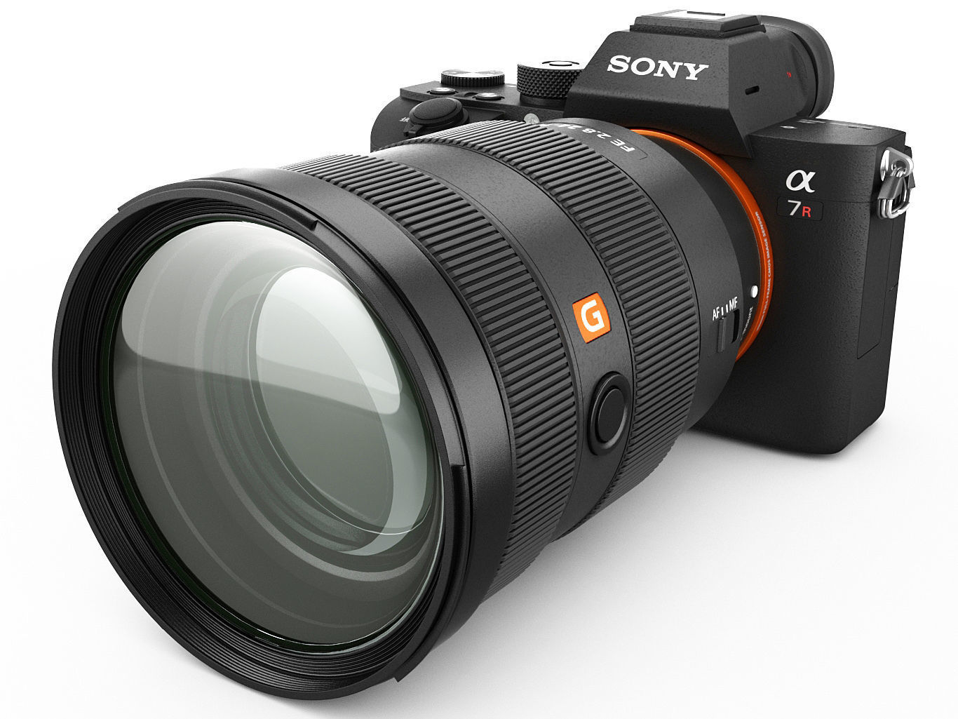 Sony Alpha 7R III with three lenses 3D model_5