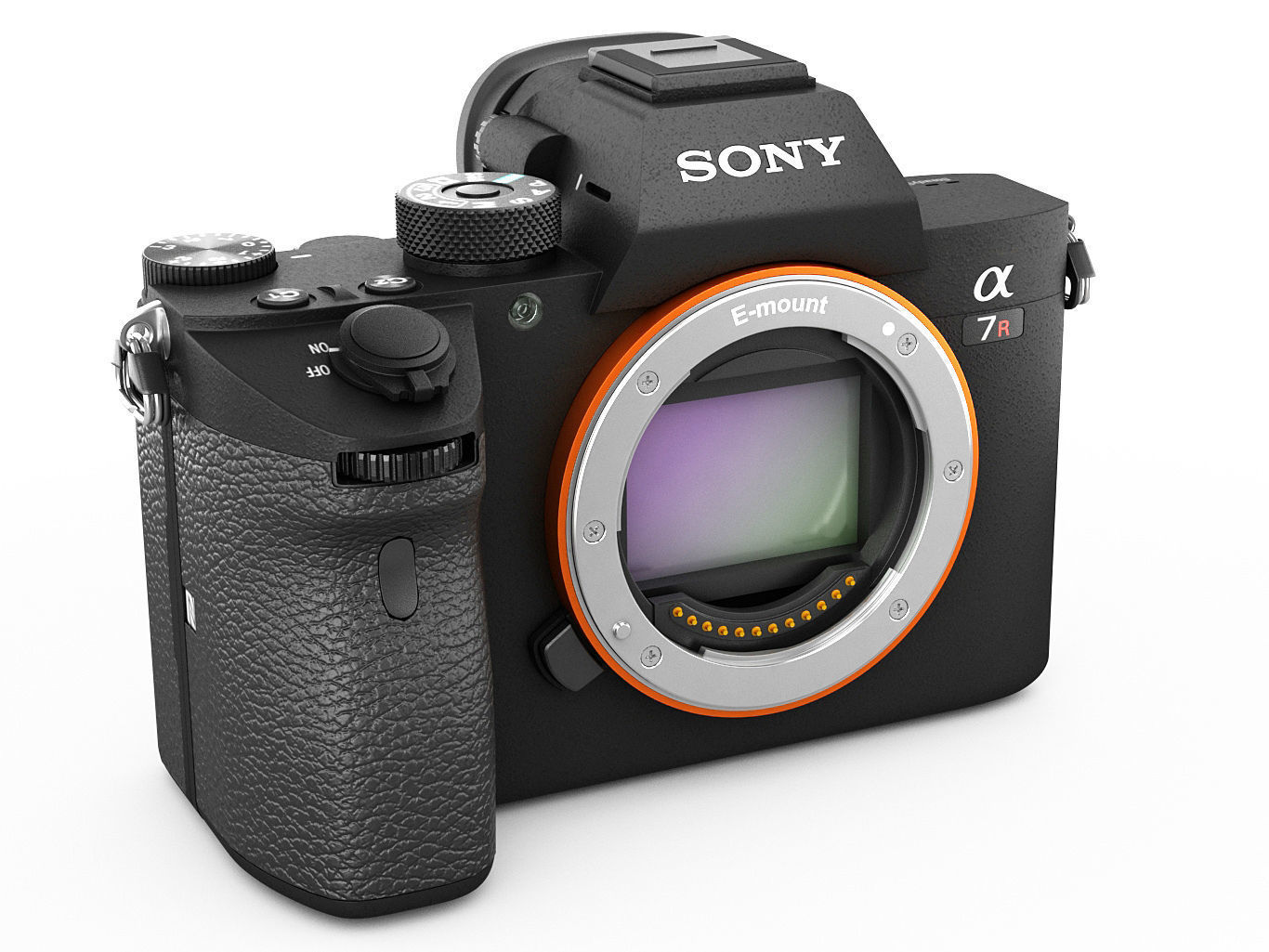 Sony Alpha 7R III with three lenses 3D model_14